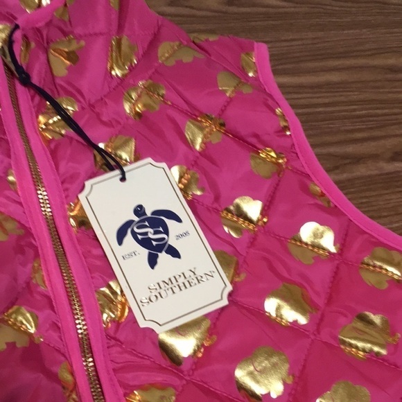 𝅺Simply Southern pink puffer vest size small - Picture 11 of 11